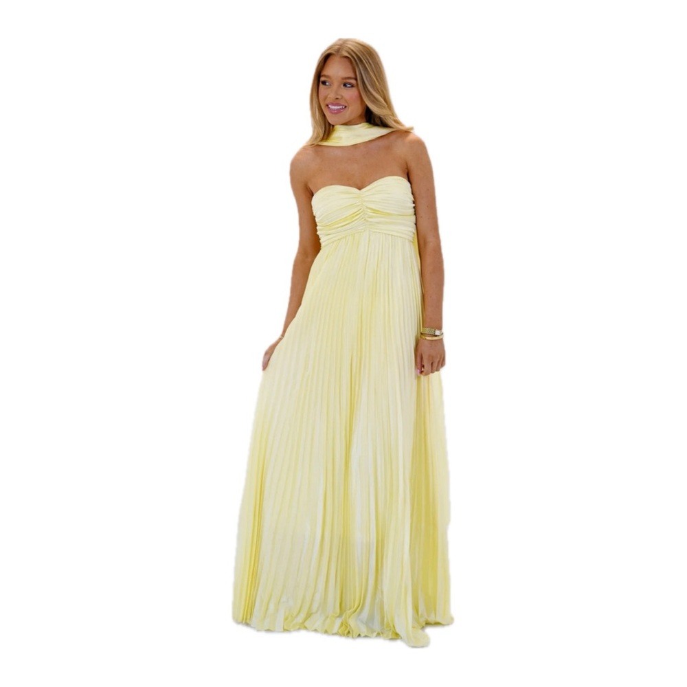Serena Scarf Dress - Yellow Scarf Dress